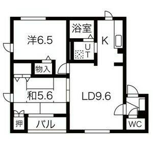 アドニス27 102｜北海道札幌市北区北二十七条西２丁目(賃貸アパート2LDK・1階・55.00㎡)の写真 その2