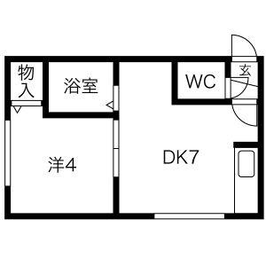 エアフォルグ北大I 203｜北海道札幌市東区北十二条東４丁目(賃貸アパート1DK・3階・23.51㎡)の写真 その2