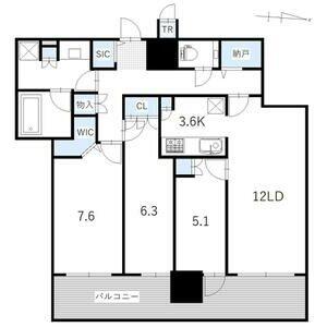 ＯＮＥ札幌ステーションタワー 4613｜北海道札幌市北区北八条西１丁目(賃貸マンション3LDK・46階・85.79㎡)の写真 その2