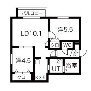 ＦＯＬＩＡＧＥ　ＰＬＡＣＥ 401｜北海道札幌市東区本町一条１丁目(賃貸マンション2LDK・4階・51.08㎡)の写真 その2