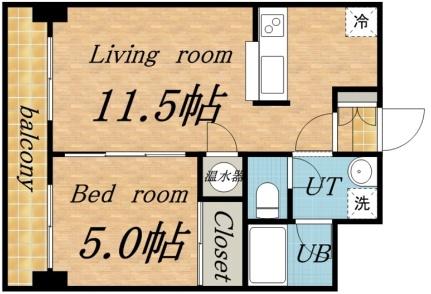 サザンプレステージ北大 312｜北海道札幌市北区北十条西２丁目(賃貸マンション1LDK・3階・34.80㎡)の写真 その2