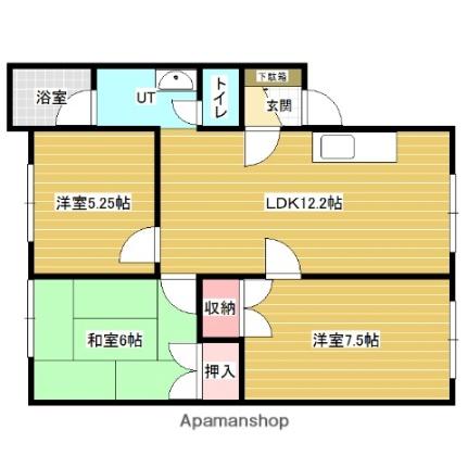 サンチャイルド ｜北海道岩見沢市四条西９丁目(賃貸アパート3LDK・3階・65.41㎡)の写真 その2