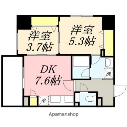 北海道札幌市中央区南三条西５丁目(賃貸マンション2DK・3階・43.98㎡)の写真 その2