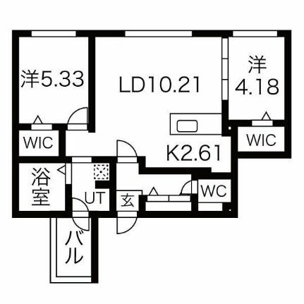 シティレジデンス南9条 303｜北海道札幌市中央区南九条西１５丁目(賃貸マンション2LDK・3階・54.22㎡)の写真 その2