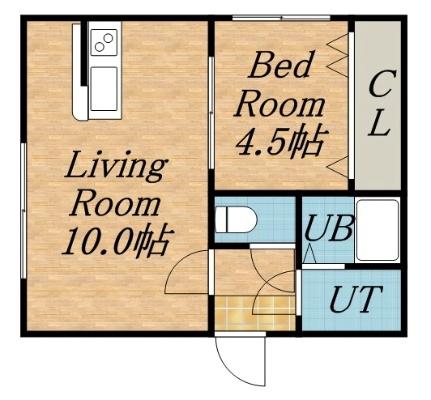 ビュークレストＮ23 102｜北海道札幌市東区北二十三条東９丁目(賃貸マンション1LDK・1階・34.68㎡)の写真 その2