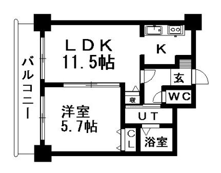 ティアラタワー中島倶楽部（I－IV） 1509｜北海道札幌市中央区南八条西４丁目(賃貸マンション1LDK・13階・39.84㎡)の写真 その2