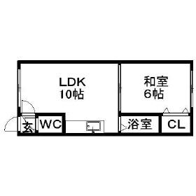 カサデューク宮ヶ丘32 201｜北海道札幌市中央区宮ケ丘３丁目(賃貸アパート1LDK・2階・33.05㎡)の写真 その2