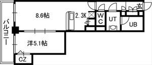 ＰＲＩＭＥ　ＵＲＢＡＮ札幌　ＲＩＶＥＲ　ＦＲＯＮＴ 02009｜北海道札幌市中央区南九条西１丁目(賃貸マンション1LDK・20階・39.39㎡)の写真 その2