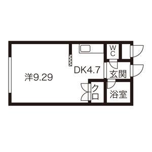 シティノースワン 206｜北海道札幌市中央区大通東５丁目(賃貸マンション1DK・2階・23.50㎡)の写真 その2