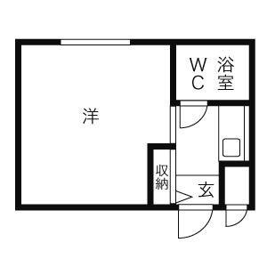 エクセレントハウス421 203｜北海道札幌市中央区南四条西２１丁目(賃貸マンション1K・2階・20.33㎡)の写真 その2
