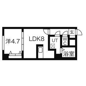ＥーＨｏｒｉｚｏｎ山鼻 203｜北海道札幌市中央区南十三条西８丁目(賃貸マンション1LDK・2階・33.15㎡)の写真 その2