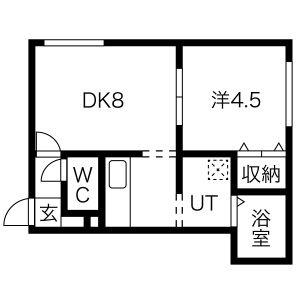 ヴェルデュール中央 201｜北海道札幌市中央区南八条西９丁目(賃貸アパート1DK・3階・29.57㎡)の写真 その2