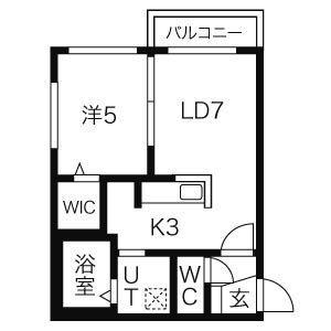 ＲＥＧＵＬＵＳ桑園 403｜北海道札幌市中央区北十二条西１６丁目(賃貸マンション1LDK・4階・34.25㎡)の写真 その2