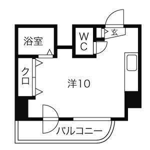 メゾンクレスト円山公園 302｜北海道札幌市中央区北一条西２３丁目(賃貸マンション1R・3階・20.82㎡)の写真 その2