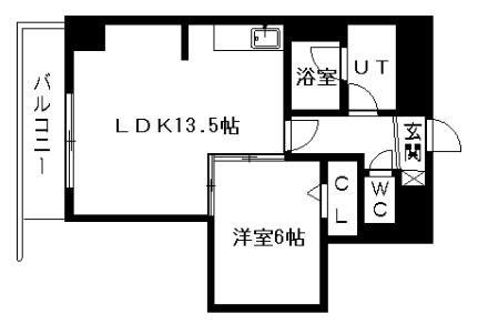 レフィーナ円山 205｜北海道札幌市中央区北一条西２３丁目(賃貸マンション1LDK・2階・48.90㎡)の写真 その2