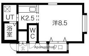 グランシエル 103｜北海道江別市文京台(賃貸アパート1K・1階・28.83㎡)の写真 その2