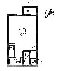 パブリックヴィラIII 105｜北海道江別市野幌若葉町(賃貸アパート1R・1階・20.00㎡)の写真 その2
