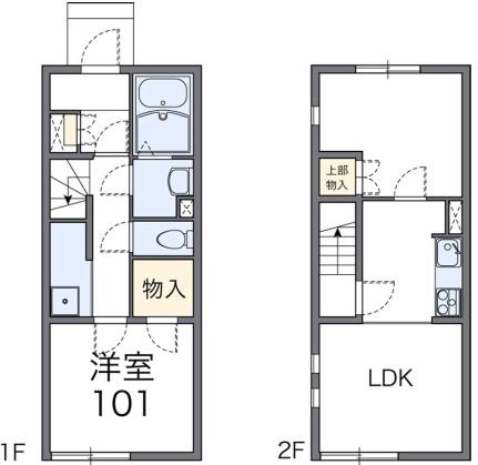 レオネクストＭＩＳＡＫＩ 111｜北海道江別市東野幌本町(賃貸アパート2DK・1階・52.17㎡)の写真 その2