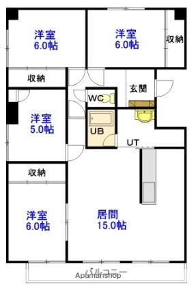 北海道旭川市豊岡四条４丁目(賃貸マンション4LDK・2階・105.30㎡)の写真 その2