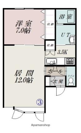 ローズウェルII  ｜ 北海道旭川市八条西３丁目（賃貸アパート1LDK・2階・51.33㎡） その2