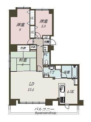 ロジェ常磐の杜 503｜北海道旭川市六条通１丁目(賃貸マンション3LDK・5階・85.45㎡)の写真 その2