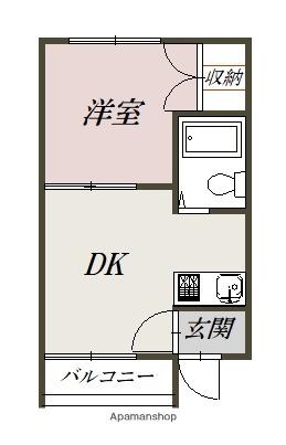 ホワイトルーム壱番館 ｜北海道旭川市川端町四条１０丁目(賃貸アパート1DK・2階・23.56㎡)の写真 その2