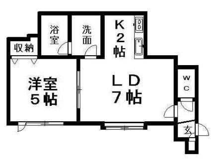 ロアール 102｜北海道札幌市清田区平岡三条３丁目(賃貸アパート1LDK・1階・32.17㎡)の写真 その2