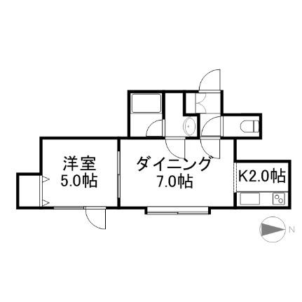 メゾンドアンII 103｜北海道札幌市厚別区厚別西四条２丁目(賃貸アパート1LDK・1階・31.39㎡)の写真 その2