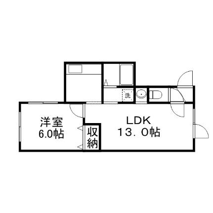 プラティーク東札幌 301｜北海道札幌市白石区東札幌二条５丁目(賃貸アパート1LDK・3階・42.18㎡)の写真 その2