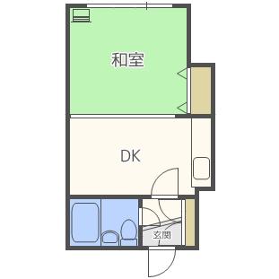 サンシャインコーポ上原 405｜北海道札幌市白石区東札幌四条４丁目(賃貸マンション1DK・4階・27.22㎡)の写真 その2