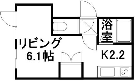 フォレスト本郷3 0302｜北海道札幌市白石区本郷通３丁目南(賃貸アパート1K・3階・21.62㎡)の写真 その2