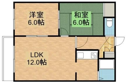 豊平コート 401｜北海道札幌市豊平区豊平五条６丁目(賃貸マンション2LDK・4階・46.17㎡)の写真 その2