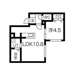 Ｌｉｅｎ新さっぽろ 202｜北海道札幌市厚別区厚別中央三条４丁目(賃貸マンション1LDK・2階・35.15㎡)の写真 その2