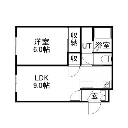 ノール18 202｜北海道札幌市東区北十八条東１３丁目(賃貸アパート1LDK・2階・35.64㎡)の写真 その2