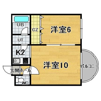 シャルマン26 205｜北海道札幌市北区北二十六条西３丁目(賃貸マンション1LDK・2階・33.20㎡)の写真 その2