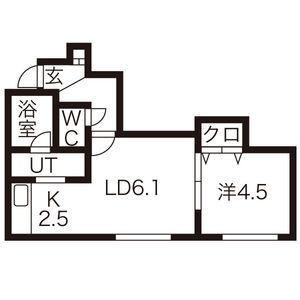 セントニア919Ａ 102 ｜ 北海道札幌市中央区北九条西１９丁目（賃貸アパート1LDK・2階・33.24㎡） その2