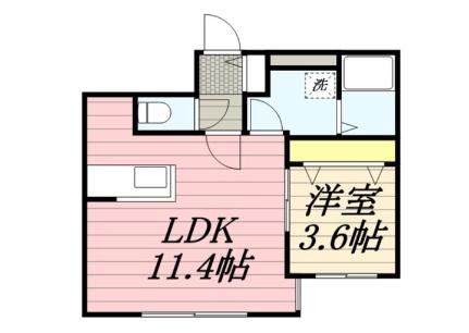 シティプレミア麻生 305｜北海道札幌市北区麻生町１丁目(賃貸マンション1LDK・3階・33.20㎡)の写真 その2