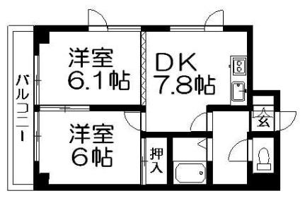 ティアラ手稲本町 307｜北海道札幌市手稲区手稲本町一条１丁目(賃貸マンション1LDK・3階・43.44㎡)の写真 その2