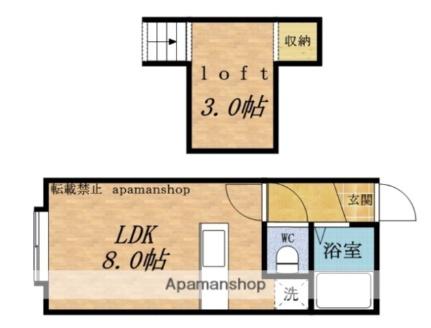 ＴＳ小樽 106｜北海道小樽市稲穂３丁目(賃貸アパート1R・2階・18.11㎡)の写真 その2