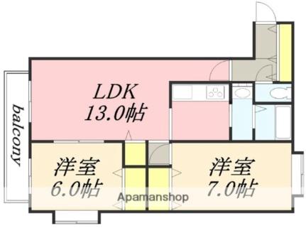 プリマベーラ 301｜北海道小樽市新光４丁目(賃貸マンション2LDK・3階・60.35㎡)の写真 その2