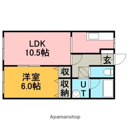 ラ・メール桂岡Ａ 202｜北海道小樽市桂岡町(賃貸アパート1LDK・2階・39.75㎡)の写真 その2