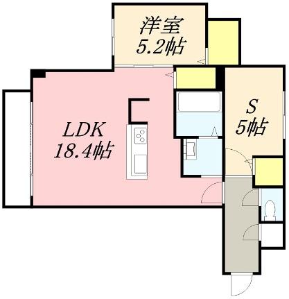Ｃａｎａｌ　ｖｉｅｗ 304｜北海道小樽市東雲町(賃貸マンション1SLDK・3階・64.00㎡)の写真 その2