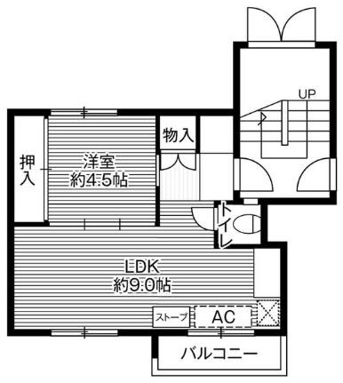 ビレッジハウス銭函2号棟 0409｜北海道小樽市銭函１丁目(賃貸マンション1LDK・4階・34.34㎡)の写真 その2