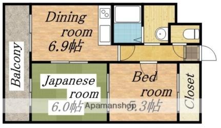 サニーヒルズ2番館 303｜北海道札幌市豊平区平岸八条１３丁目(賃貸マンション2DK・3階・44.20㎡)の写真 その2