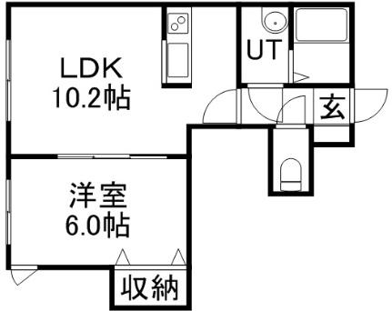 モンレーヴVI 106｜北海道札幌市豊平区中の島二条８丁目(賃貸アパート1LDK・2階・32.68㎡)の写真 その2