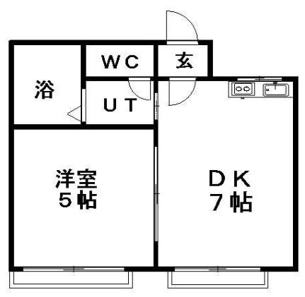 シティハイム聖 202｜北海道札幌市白石区本郷通２丁目南(賃貸アパート1DK・2階・27.16㎡)の写真 その2