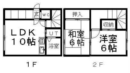 シティハウス白石Ａ 105｜北海道札幌市白石区中央一条２丁目(賃貸アパート2LDK・2階・44.00㎡)の写真 その2