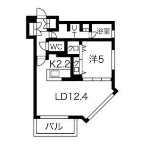 Ｆ021 0304｜北海道札幌市白石区菊水二条１丁目(賃貸マンション1LDK・3階・47.42㎡)の写真 その2