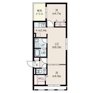 ファランドール南平岸 102｜北海道札幌市豊平区平岸三条１７丁目(賃貸マンション2LDK・1階・45.47㎡)の写真 その2