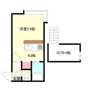 グランステージ菊水 202｜北海道札幌市白石区菊水二条３丁目(賃貸アパート1R・3階・26.40㎡)の写真 その2